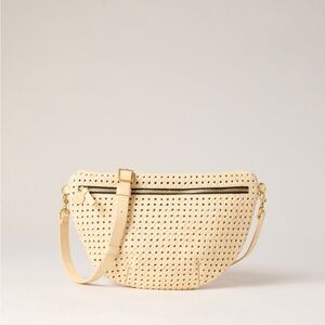 Clare V Tan Woven Crossbody Bag